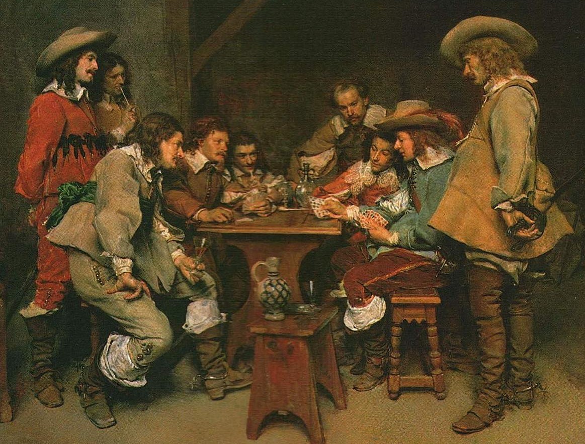 Z-KS  The Card Players after Messonier