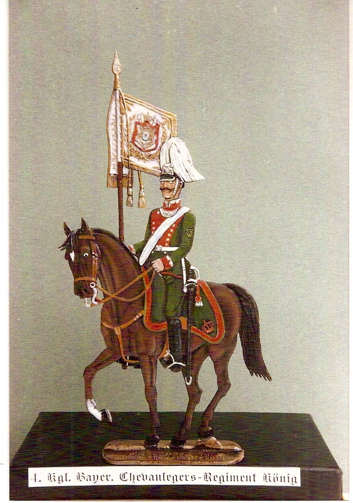 MS - 47 Bavarian Chevaulegers Reg't Konig Mounted Standard Beare