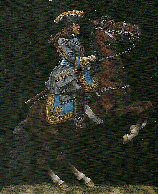 MS - 5  Bavarian Dragoon Officer, Mounted 1700