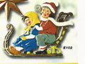 HME102 Two Children Sleighing - ornament