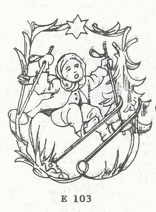 HME103  Young Lady Skiing - ornament