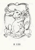 E120  Easter Bunny with Flower
