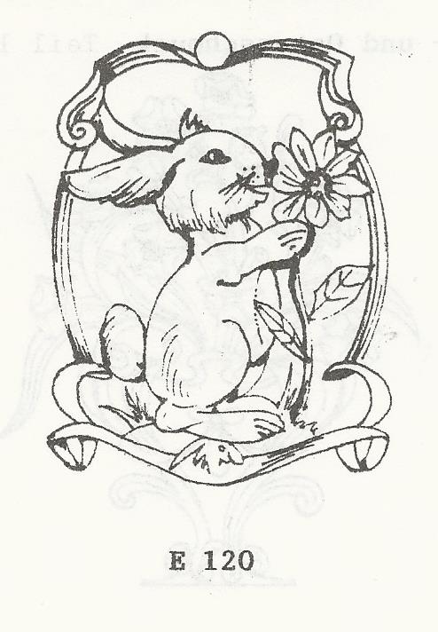 E120  Easter Bunny with Flower