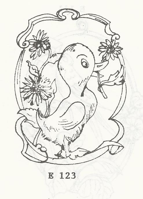E123  Duckling with Flower