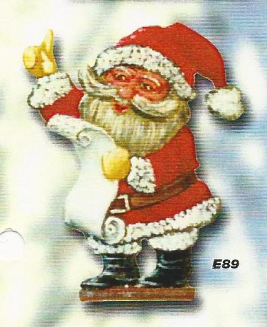 HME89 Santa with List of Good Boys & Girls - ornament