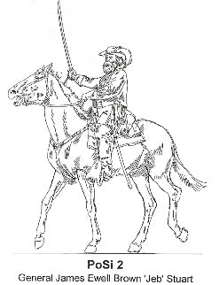 General JEB Stuart CSA mounted