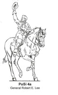 General Robert E Lee mounted, raised hat