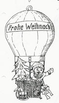 HMC491 Santa flying in a baloon