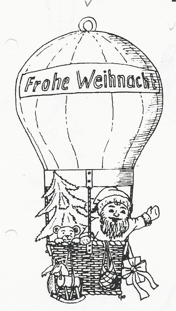 HMC491 Santa flying in a baloon