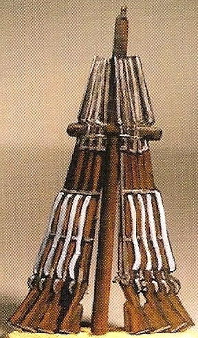 NF14/S French Camp Scene - Stacked Muskets