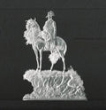 The Emperor Napoleon, mounted, wearing greatcoat