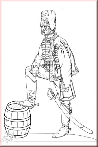FR  88 Austrian Hussar Officer 1760