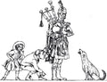 RS38 Scottish Piper w/Children & Dog - risque'