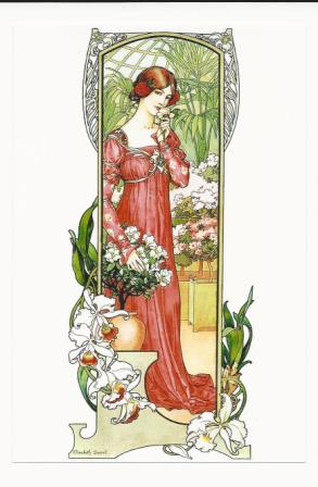 Young Lady with Orchids